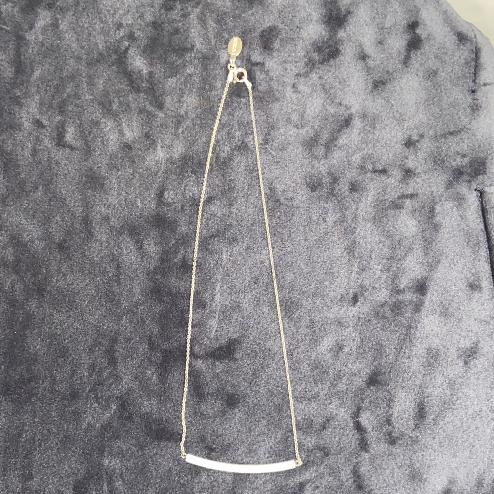 925 Italy Express Sterling Silver Bar Necklace - Picture 3 of 14